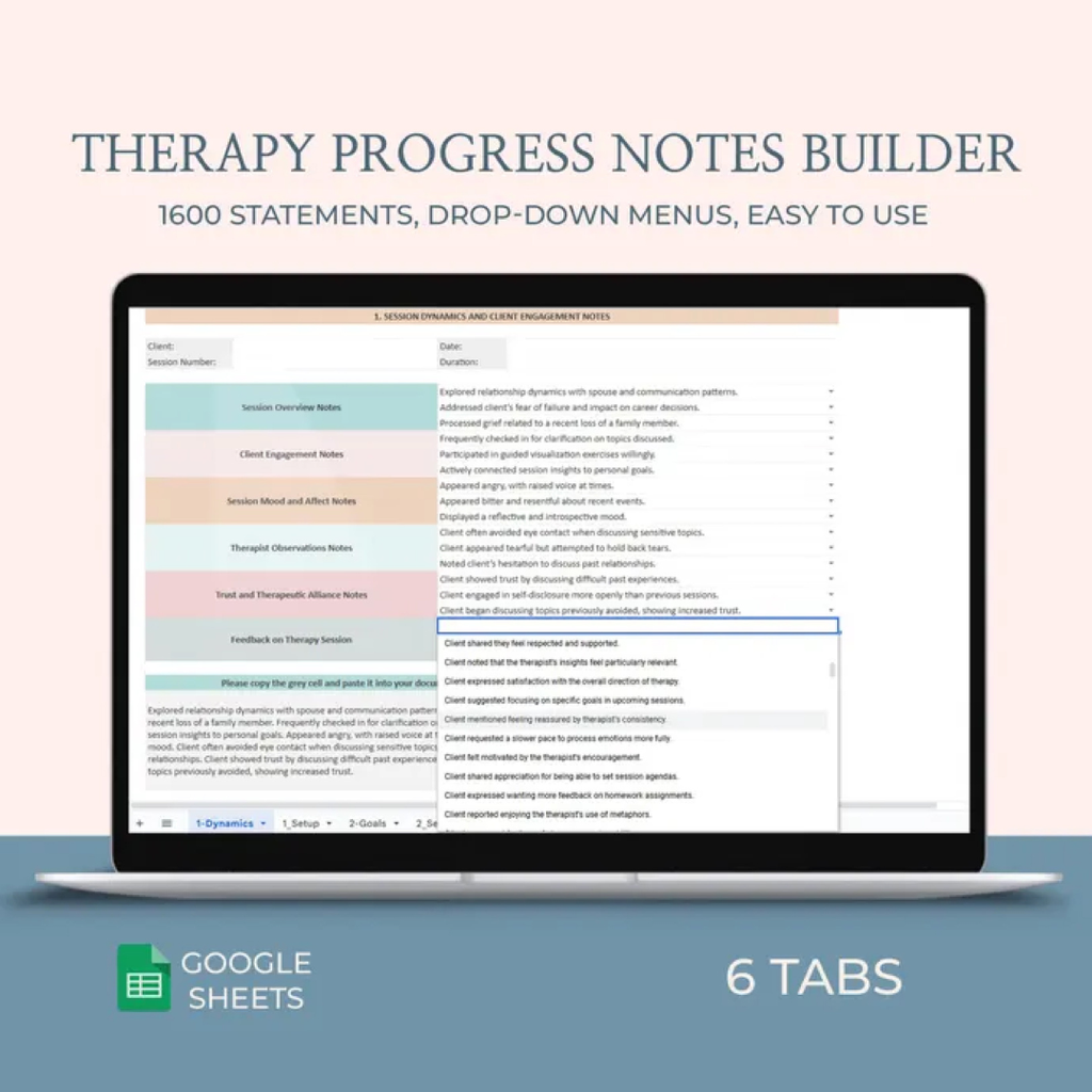 Counseling Progress Notes Bundle, Therapy Documentation Guides & Case Management Tools