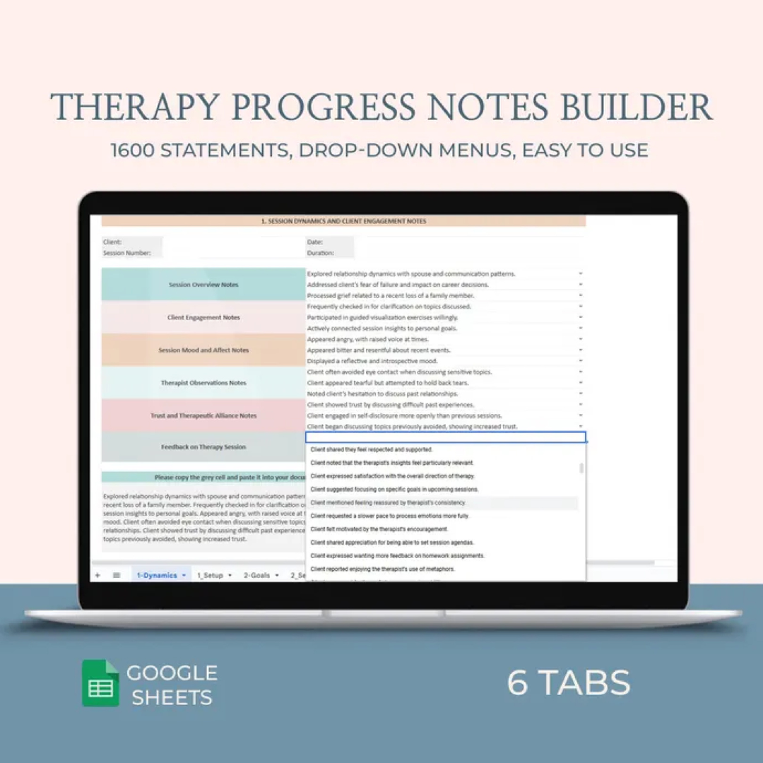 Counseling Progress Notes Bundle, Therapy Documentation Guides & Case Management Tools