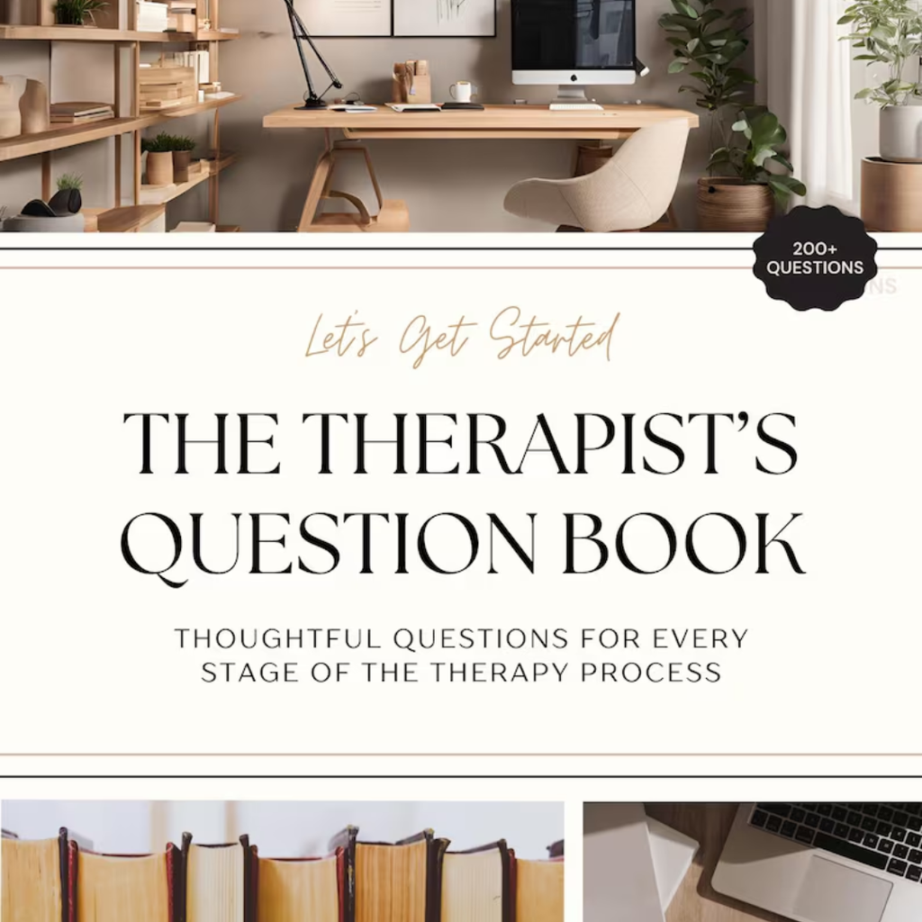 Therapist Questions Workbook, 200+ Counseling Prompts for Sessions, Printable Guide for Therapists & Social Workers