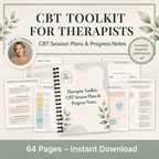 CBT Counseling Toolkit, Therapy Worksheets, Session Notes, Skill Building Activities