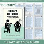 Therapy Metaphor Bundle, Counseling Activities, 100+ Worksheets & Tools