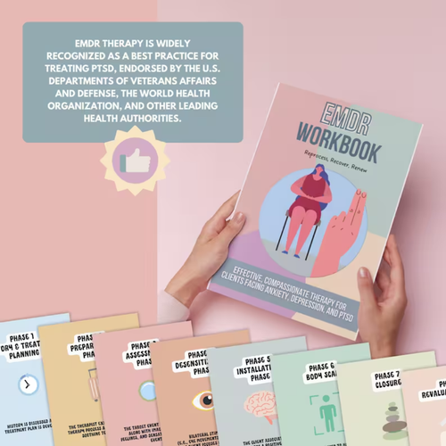 EMDR Workbook Bundle, Guided Phases 1–8 Activities, Healing Worksheets & Coping Skills Tools