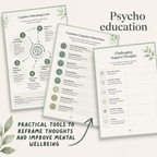 Cognitive Reframing Workbook, CBT Thinking Errors & Positive Self-Talk Worksheets