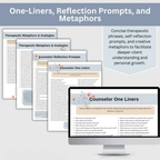 Therapy Session Questions, Counselor One-Liners, Reflection Prompts