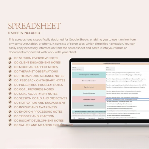 Counseling Progress Notes Bundle, Therapy Documentation Guides & Case Management Tools