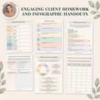 CBT Counseling Toolkit, Therapy Worksheets, Session Notes, Skill Building Activities