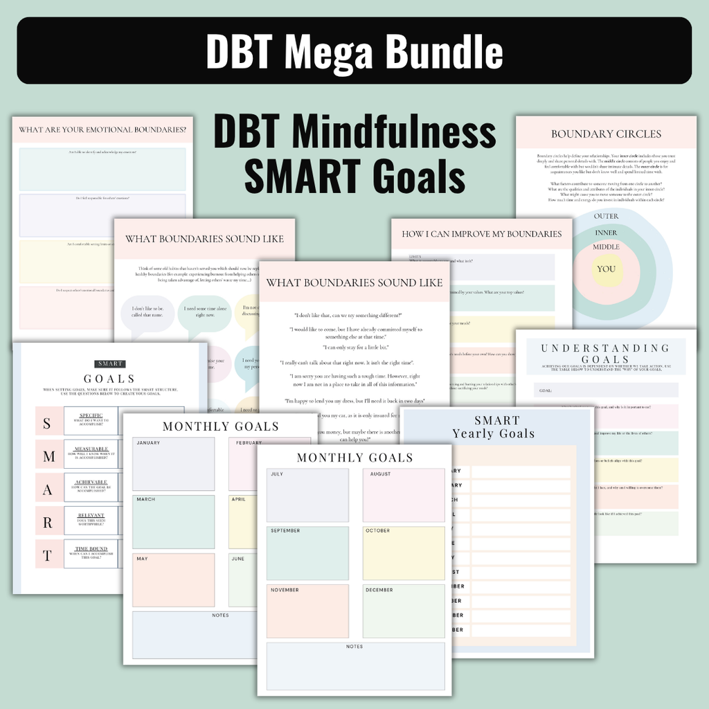 Therapy Worksheets Bundle, Psychology Resources For Mental Health Professionals