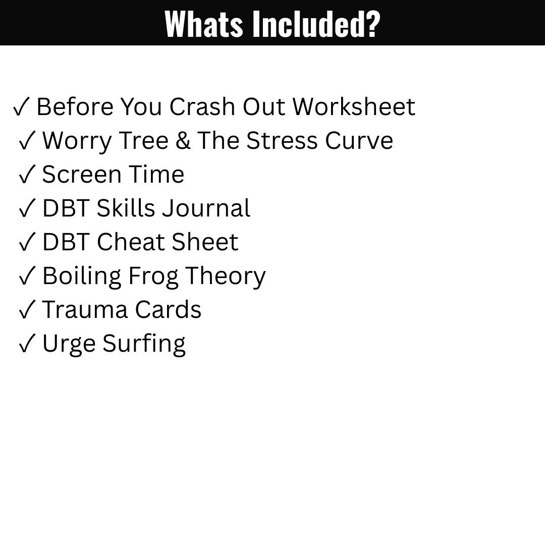 Emotional Regulation Worksheet, Self-Awareness Tool For Adults