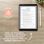 Therapy Session Scripts Bundle, 600+ Counselor Cheat Sheets for Trauma, Grief, Emotional Regulation