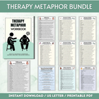Therapy Metaphor Bundle, Counseling Activities, 100+ Worksheets & Tools