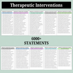 Therapy Progress Note Statements, Therapeutic Interventions, 10,000+ Progress Note Statements, 500+ Pages