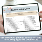 Therapy Session Questions, Counselor One-Liners, Reflection Prompts
