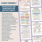 EMDR Workbook Bundle, Guided Phases 1–8 Activities, Healing Worksheets & Coping Skills Tools