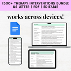 Therapy Intervention Bundle, Planning Templates, Session Scripts, Client Handouts
